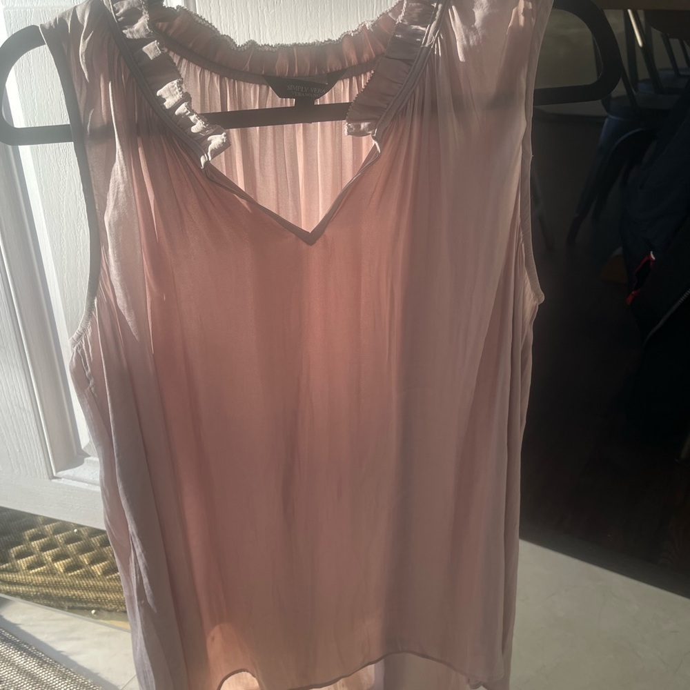 Simply Vera Vera Wang Blush Sleeveless Blouse